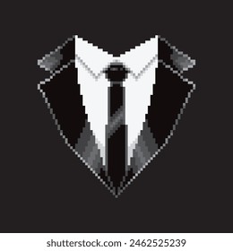 Formal suit, pixel art clothing