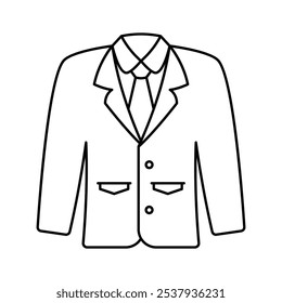 A formal suit, representing the grooms attire for the wedding