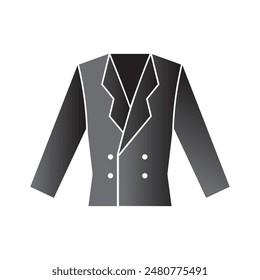 formal suit vector, tuxedo, clothes icon sign