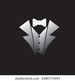 formal suit vector, tuxedo, clothes icon sign