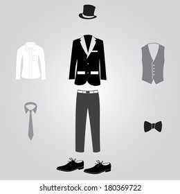 formal suits and clothing eps10