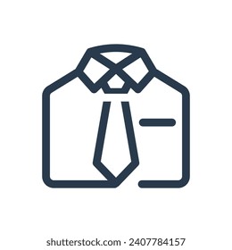 Formal Tie Vector Icon Illustration for Professional Dress Code