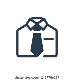 Formal Tie Vector Icon Illustration for Professional Dress Code