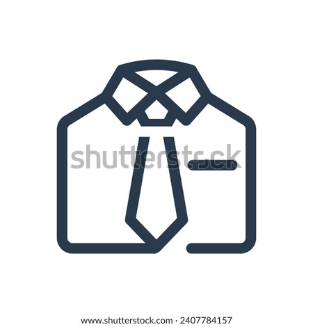 Formal Tie Vector Icon Illustration for Professional Dress Code
