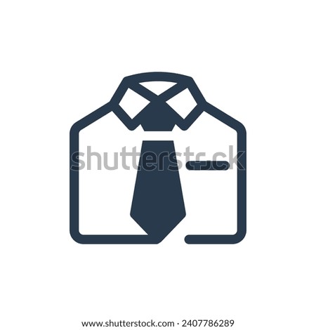 Formal Tie Vector Icon Illustration for Professional Dress Code