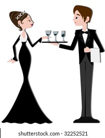 Formal Waiter - Vector