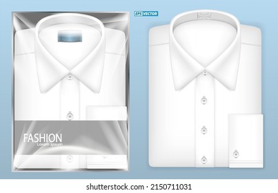  formal wear office for employee or classic white shirt tied for men.