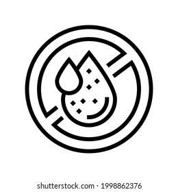 formaldehyde free keratin line icon vector. formaldehyde free keratin sign. isolated contour symbol black illustration