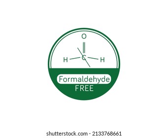 Formaldehyde-free logo, icon vector illustration 