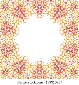 Formality circular devices of border frames. Vector illustration.