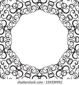 Formality circular devices of border frames. Vector illustration.
