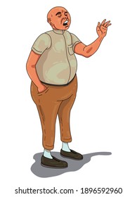 Formally Dressed Man Giving A Speech