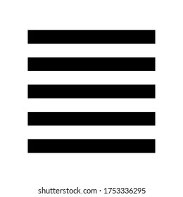 Format align justify icon vector isolated on white background.