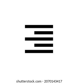 format align right Icon. Flat style design isolated on white background. Vector illustration