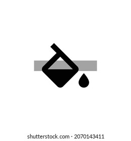 icono de relleno de color de formato. Diseño de estilo plano aislado en un fondo blanco. Ilustración del vector