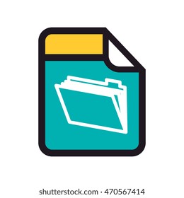 format file archive file binder open type technology vector illustration isolated
