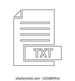 format file txt icon. Element of cyber security for mobile concept and web apps icon. Thin line icon for website design and development, app development