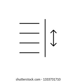 format, height, line, spacing icon. Element of text and sign for mobile concept and web apps icon. Thin line icon for website design and development on white background