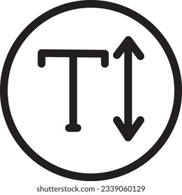 Format Height Text Outline Icon