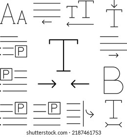 format, horizontal, scale, text icon in a collection with other items