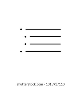 format indent list icon. Element of text and typography for mobile concept and web apps icon. Thin line icon for website design and development