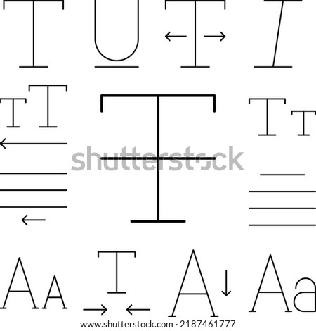 format, strikethrough, text icon in a collection with other items