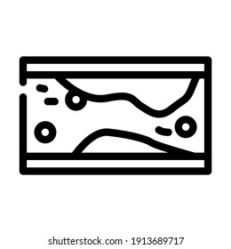 formation of cholesterol plaques in artery line icon vector. formation of cholesterol plaques in artery sign. isolated contour symbol black illustration