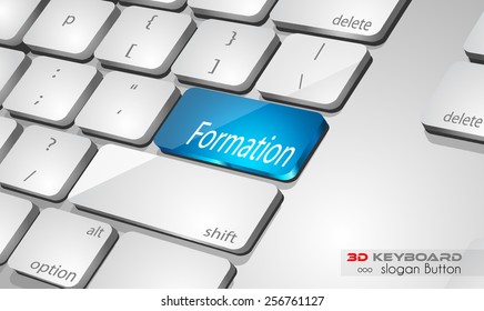 Formation Concept 3D real look keybord to use for advertising and presentations, promotions or technology related brochures.