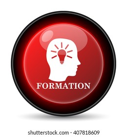 Formation icon. Internet button on white background. EPS10 vector