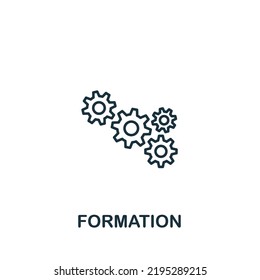 Formation icon. Line simple icon for templates, web design and infographics