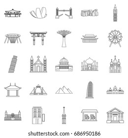 Formation icons set. Outline set of 25 formation vector icons for web isolated on white background