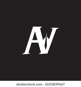  It's formed by creatively combining two or more letters – in this case, 'A' and 'V' – into a single, cohesive design.