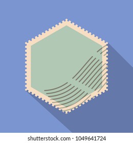 Formed postage stamp icon. Flat illustration of formed postage stamp vector icon for web