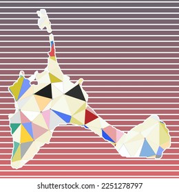 Formentera vector illustration. Formentera design on gradient stripes background. Technology, internet, network, telecommunication concept. Radiant vector illustration.