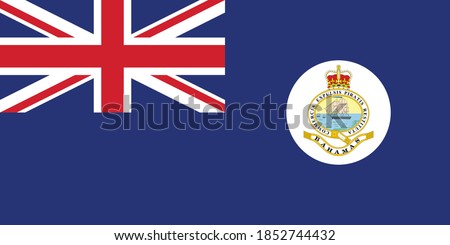 Former Bahamian Historic Vector Flag of the Bahamas between 1869 and 1904