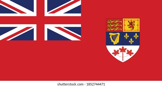 Former Canadian Historic Vector Flag of Canada between 1957 and 1965