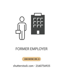 former employer icons  symbol vector elements for infographic web