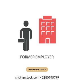 former employer icons  symbol vector elements for infographic web