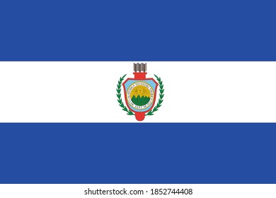 Former Guatemalan Historic Vector Flag of Guatemala between 1843 and 1851