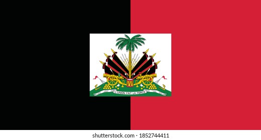 Former Haitian Historic Vector Flag of Haiti between 1964 and 1986