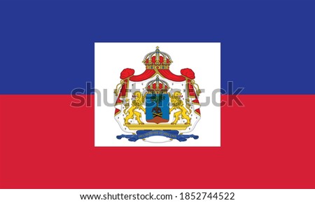 Former Haitian Historic Vector Flag of the Second Empire of Haiti between 1849 and 1859