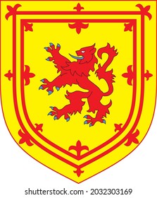 el antiguo escudo real oficial de armas de Escocia