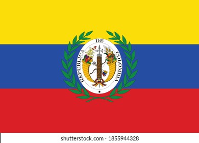 Former Panamanian historic vector flag of the Gran Colombia between 1821 and 1831