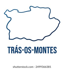 Trás-os-Montes former province of Portugal smooth map