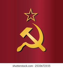 Former Russian States, Soviet Union Symbols of the USSR Red Army gradation colors