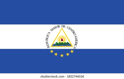 Former Salvadoran Historic Vector Flag of the Greater Republic of Central America between 1895 and 1898