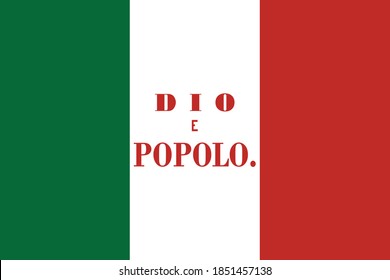 Former Vatican Historic Vector Flag of the Roman Republic in the 19th Century