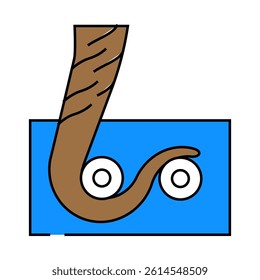forming blacksmith metal line icon vector. forming blacksmith metal sign. isolated symbol illustration