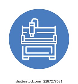 Máquina de formación с icono de línea de color. Trabajos de metal. Pictograma para página web.
