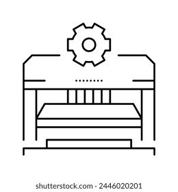 forming and punching parts car line icon vector. forming and punching parts car sign. isolated contour symbol black illustration